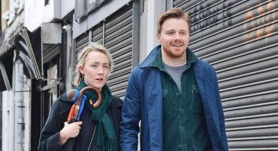 Saoirse Ronan Spotted with Longtime Boyfriend Jack Lowden While Walking Their Dog in London - www.justjared.com - France - Scotland - London