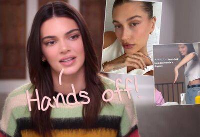 Kendall Jenner Denies Long-Handed Photoshop Fail Accusations -- With The Help Of Hailey Bieber! - perezhilton.com