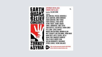 Earthquake Relief Benefit Concerts for Turkey and Syria Being Held in New York This Weekend - variety.com - New York - New York - Syria - Turkey