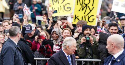 King Charles III Ignores Protestors With ‘Not My King’ Signs Outside Royal Engagement in U.K. - www.usmagazine.com - California