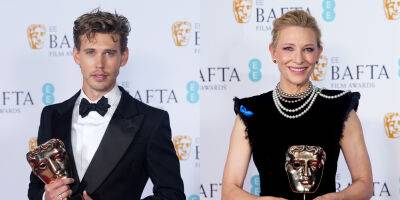 Austin Butler & Cate Blanchett Win Best Actor & Best Actress at BAFTAs 2023! - www.justjared.com - London - county Butler