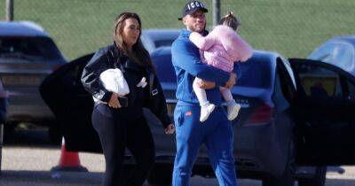 Lauren Goodger and ex Charles Drury look happy together on day out with daughter Larose - www.ok.co.uk