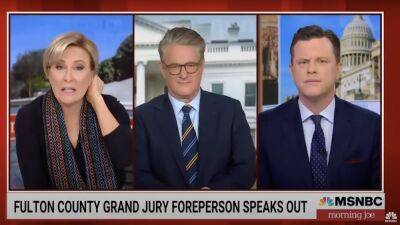 ‘Morning Joe’ Cracks Up at Trump Grand Jury Foreperson’s Exhaustive Media Tour: ‘This Is Just Comic Relief’ (Video) - thewrap.com - Atlanta