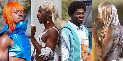 Lil Nas X Wears 4 Gender-Bending Outfits on Set of New Project, Sparking Hopes New Music is Coming - www.justjared.com - New York - Los Angeles