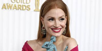Jessica Chastain Says 'I'll See You On Set' To Rising Stars Watching SAG Awards In Her Winning Speech - www.justjared.com - Los Angeles