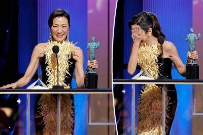 Michelle Yeoh drops F-bomb amid historic SAG Award win: ‘F–k! S–t!’ - nypost.com