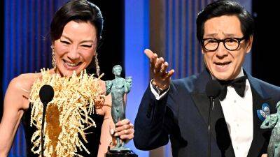 Michelle Yeoh & Ke Huy Quan Get Emotional Following Historic SAG Award Wins - deadline.com - Hollywood - Indiana