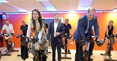 Competitive Kate and William go head-to-head in spin class as she beats him in heels - www.ok.co.uk - Centre - county Harrison - county Walsh - county Talbot