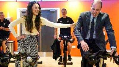 Watch Kate Middleton and Prince William Attempt a Spin Class in Their Business Casual Clothing - www.etonline.com - Centre - county Talbot