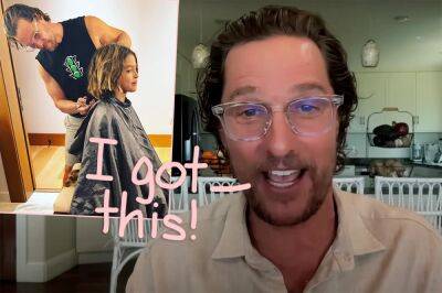 Fans Troll Matthew McConaughey For Giving Son Livingston A Super-Sus Haircut: 'Don't Quit Your Day Job' - perezhilton.com