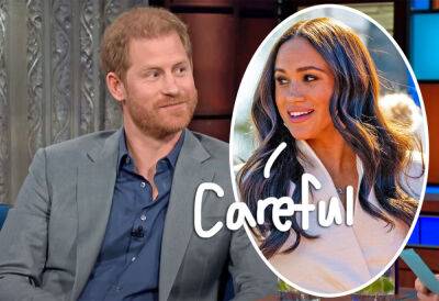 Prince Harry Reveals Why He Got 'In Trouble' With Meghan Markle At Start Of Romance In Surprise Late Show Appearance! - perezhilton.com - Britain - USA
