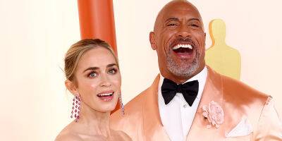 Emily Blunt & Dwayne Johnson Have a 'Jungle Cruise' Reunion at Oscars 2023! - www.justjared.com - Hollywood