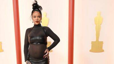 Rihanna Glamorously Dresses Up Her Baby Bump at the 2023 Oscars in Bold Sheer Look - www.etonline.com - New York - Los Angeles