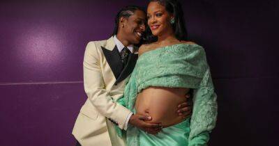 ASAP Rocky cradles Rihanna's bare baby bump in stunning behind the scenes Oscars snaps - www.ok.co.uk - California