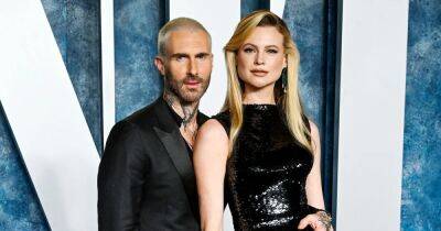 Adam Levine and Behati Prinsloo Attend 1st Red Carpet at Vanity Fair’s Oscars Party Since His Cheating Scandal and Baby No. 3: Photos - www.usmagazine.com - Beverly Hills