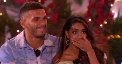 Love Island's Sanam in fits of giggles as she tells Kai she loves him during live final - www.ok.co.uk - county Love