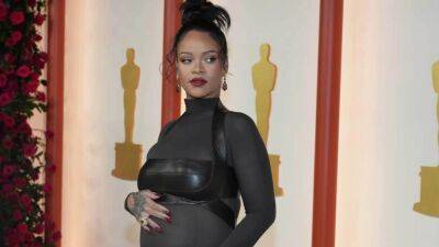 Pregnant Rihanna Attends Beyonce and JAY-Z's Oscars After-Party in Sequin Crop Top - www.etonline.com - New York - Los Angeles