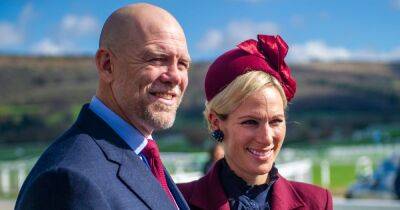Loved up royals Mike and Zara Tindall arrive hand in hand in matching looks at races - www.ok.co.uk - Britain