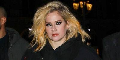 Avril Lavigne Has Messages Written All Over Her Clothes in Paris Following Split From Mod Sun - www.justjared.com - France