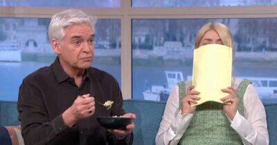 Holly Willoughby left squeamish as her ITV co-stars tuck into squirrel risotto - www.ok.co.uk