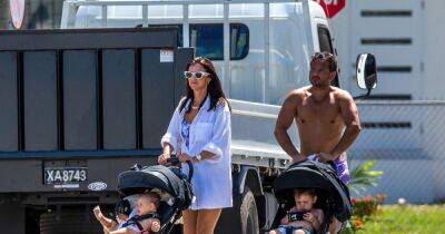 Lucy Mecklenburgh dons swimsuit for walk with shirtless Ryan Thomas and kids in Barbados - www.ok.co.uk - Barbados
