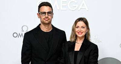 Theo James & Wife Ruth Kearney Couple Up for Omega Aqua Terra Shades Launch Event in London - www.justjared.com - Paris - London - China