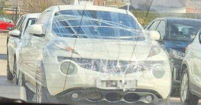 Aldi staff say there's a good reason dad discovered car wrapped in cling film in supermarket car park - www.manchestereveningnews.co.uk