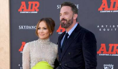 Jennifer Lopez Joins Husband Ben Affleck at 'AIR' Red Carpet Premiere in L.A. (Photos) - www.justjared.com - Jordan