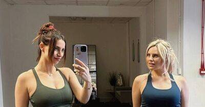 Pregnant besties Ferne McCann and Danielle Armstrong show off bumps during workout - www.ok.co.uk