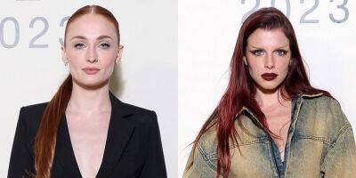 Sophie Turner & Julia Fox are Auburn-Haired Beauties at LVMH Prize Cocktail Event During Paris Fashion Week - www.justjared.com - France
