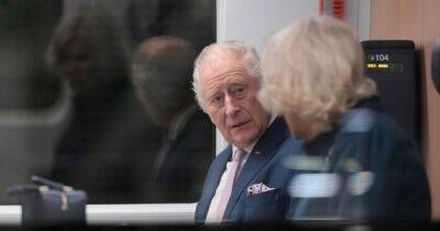 King Charles and Camilla deep in conversation as they head to Hamburg on the train - www.ok.co.uk - Russia - Germany - Berlin - county King And Queen - county Charles