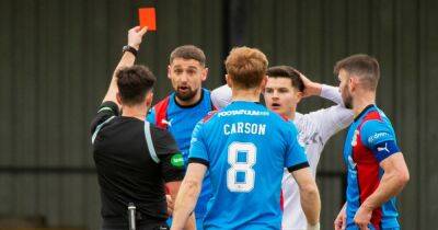 Lee Bullen slams 'embarrassing' red card as Ayr United beaten by Inverness - www.dailyrecord.co.uk