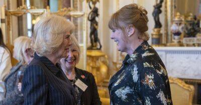 Camilla reveals she's a Happy Valley fan as she meets Sarah Lancashire at International Women's Day event - www.ok.co.uk - London - city Tehran