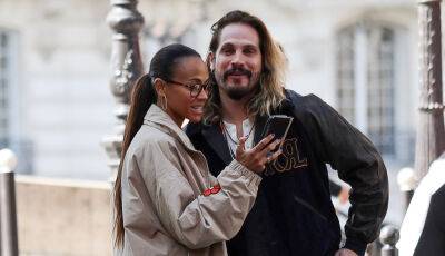 New Photos Show Zoe Saldana & Husband Marco Perego Flaunting Cute PDA During Paris Getaway! - www.justjared.com - Spain - France - county St. Louis