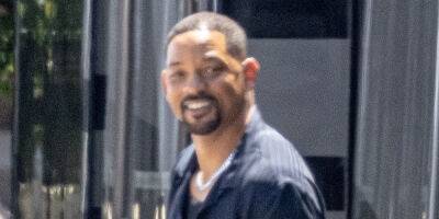 Will Smith is All Smiles on Set for 'Bad Boys 4' With Martin Lawrence & John Salley - www.justjared.com
