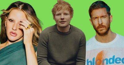 Can Ed Sheeran defend a second week at Number 1 from Calvin Harris and Ellie Goulding? - www.officialcharts.com - Britain