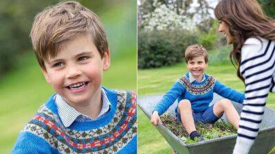 Kate Middleton gives Prince Louis a wheelbarrow ride in new photos ahead of his 5th birthday - www.foxnews.com - Britain - Scotland - county Windsor - county Andrews