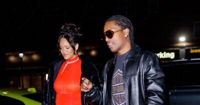 Pregnant Rihanna proudly shows off her growing baby bump on date with A$AP Rocky - www.ok.co.uk - France - New York