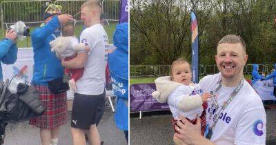 Baby who had heart surgery at two months carried over Glasgow Kiltwalk finish line by dad - www.dailyrecord.co.uk - Scotland - Beyond