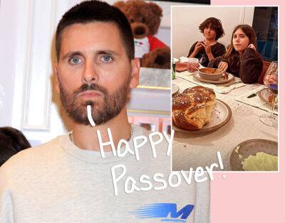 Scott Disick Posts Rare Pics Of Mason, Penelope, & Reign To Celebrate Passover -- Look! - perezhilton.com