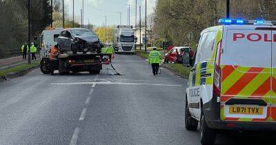 Woman rushed to hospital following crash on busy Greater Manchester road - www.manchestereveningnews.co.uk - Manchester