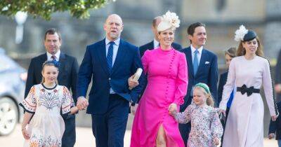 Zara Tindall is pretty in pink at Easter service with husband Mike and two daughters - www.ok.co.uk