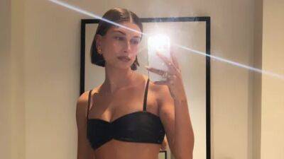Hailey Bieber Just Gave the LBD a Boudoir-Inspired Update - www.glamour.com