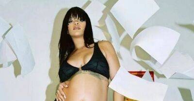Rihanna bares her blossoming baby bump as she poses in skimpy lingerie - www.ok.co.uk
