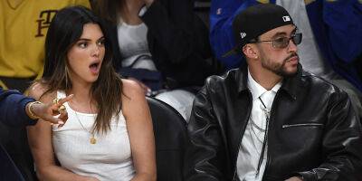 Kendall Jenner & Bad Bunny Sit Courtside at Lakers Playoff Game in Los Angeles - www.justjared.com - Los Angeles - Los Angeles - county Kendall