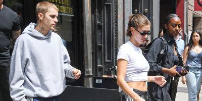 Justin & Hailey Bieber Head To London For Lunch With Justine Skye - www.justjared.com - London - New York