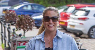 Pregnant Gemma Atkinson shows off blossoming baby bump as she arrives for work - www.ok.co.uk - Manchester