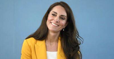 Princess Kate Looks Sunny in a Yellow Blazer and Trendy Sneakers at a Mental Health Awareness Week Event - www.usmagazine.com