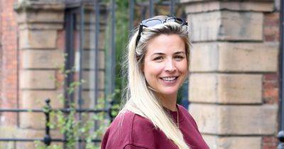 Pregnant Gemma Atkinson smiles on her way to final day at work before due date - www.ok.co.uk - Manchester