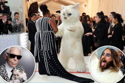 Jared Leto dresses up as Karl Lagerfeld’s famed cat Choupette at Met Gala 2023 - nypost.com
